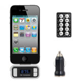 LCD háttérvilágítású vezeték nélküli autós FM adó iPhone-hoz Fekete Ezüst